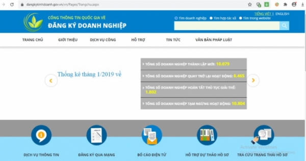 Thủ tực, hồ sơ đăng ký doanh nghiệp qua mạng thông tin điện tử