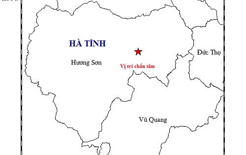 Động đất mạnh 2.7 độ xảy ra trong đêm tại huyện miền núi Hà Tĩnh