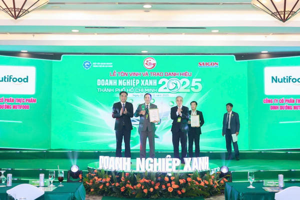 Nutifood được trao danh hiệu Doanh nghiệp xanh TP Hồ Chí Minh năm 2025