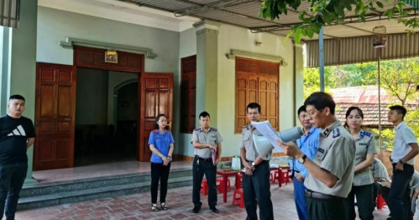 Chi cục THADS TP Vinh cưỡng chế chuyển giao quyền sử dụng đất cho người trúng đấu giá