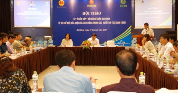 Hội thảo Dự thảo Nghị định về cơ chế một cửa, một cửa liên thông Hội thảo Dự thảo Nghị định về cơ chế một cửa, một cửa liên thông