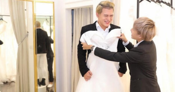 Bảo - Dương “đôi chim ri” của Về nhà đi con bí mật đi thử váy cưới