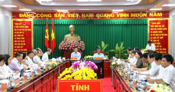 Bộ trưởng Lê Thành Long làm việc với Trà Vinh về công tác phòng chống tham nhũng, tiêu cực