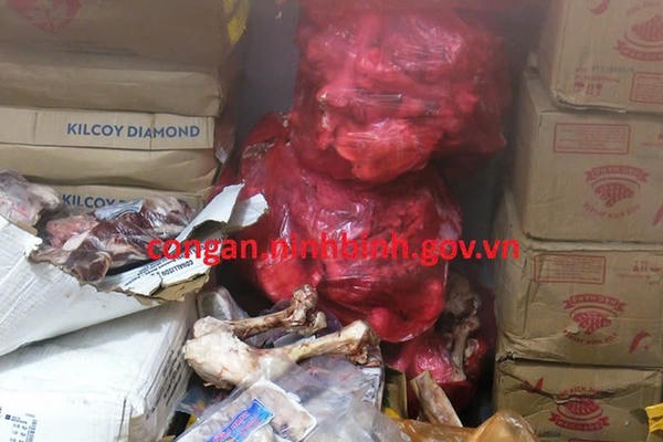 Phát hiện, thu giữ gần 6,5 tấn thực phẩm đông lạnh không rõ nguồn gốc tại Ninh Bình