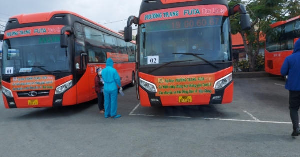 Hậu Giang tổ chức đón công dân đợt 3 từ TP HCM về quê