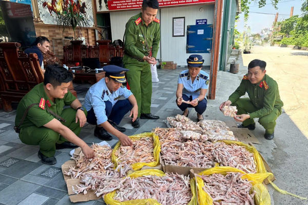 Phát hiện nửa tấn chân gà, đuôi lợn không rõ nguồn gốc trong kho của Công ty thực phẩm sạch Phát hiện nửa tấn chân gà, đuôi lợn không rõ nguồn gốc trong kho của Công ty thực phẩm sạch
