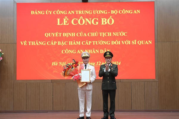 Thứ trưởng Bộ Công an Nguyễn Ngọc Lâm được thăng hàm Trung tướng