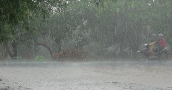 Khu vực Nam Bộ có mưa rào và giông rải rác