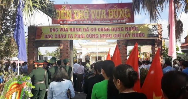Người dân Đất Mũi tưởng nhớ công ơn Quốc Tổ Hùng Vương