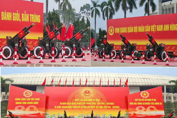 Cận cảnh 15 khẩu Đại bác chuẩn bị khai hỏa chào mừng ngày Quốc Khánh 2/9 Cận cảnh 15 khẩu Đại bác chuẩn bị khai hỏa chào mừng ngày Quốc Khánh 2/9
