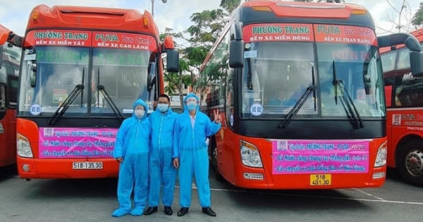 Hậu Giang đã đón công dân đợt 1 từ TP Hồ Chí Minh về địa phương
