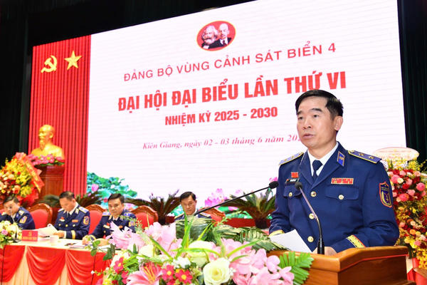 Đảng bộ Vùng Cảnh sát biển 4 tổ chức thành công Đại hội Đại biểu lần thứ VI, nhiệm kỳ 2025-2030