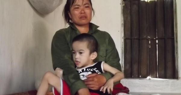 Xót lòng gia cảnh bé trai bị bại não, cả nhà trông vào hơn một sào ruộng