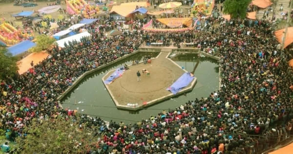 Tưng bừng hội Vật Đền - Chùa Chi Đông