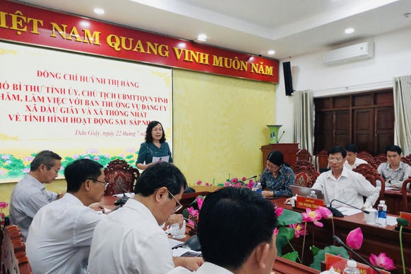 Lãnh đạo tỉnh Đồng Nai làm việc với xã Dầu Giây và Thống Nhất
