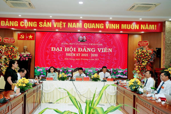 Tổ chức thành công Đại hội Đảng bộ Văn phòng UBND tỉnh Kiên Giang