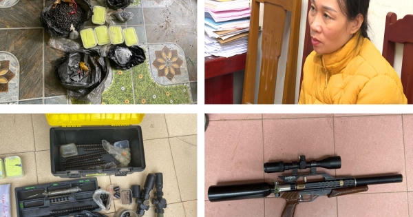 Bắt quả tang đối tượng tàng trữ, mua bán súng săn và các linh kiện súng