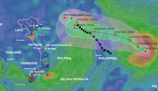 Bão Ragasa có thể đạt cường độ cấp siêu bão Bão Ragasa có thể đạt cường độ cấp siêu bão