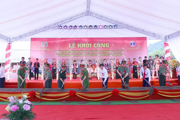 Bộ Công an hỗ trợ xây dựng 2 trường học tại Lai Châu với mức đầu tư 200 tỷ đồng