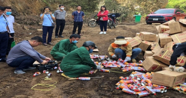 Tiêu hủy hơn 11 nghìn chai LPG mini