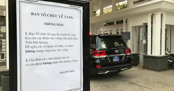 Sáng nay bắt đầu lễ viếng Chủ tịch nước Trần Đại Quang