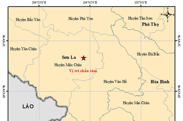 Tiếp tục xảy ra động đất ở Mộc Châu - Sơn La