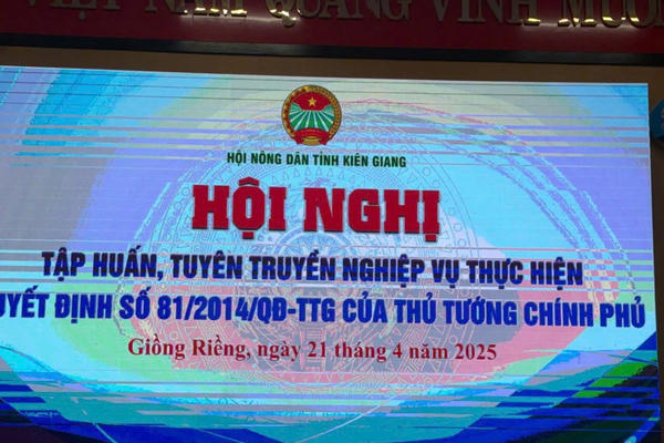 Hội nông dân tỉnh Kiên Giang tập huấn tuyên truyền, phổ biến pháp luật cho cán bộ hội viên 5 huyện Hội nông dân tỉnh Kiên Giang tập huấn tuyên truyền, phổ biến pháp luật cho cán bộ hội viên 5 huyện