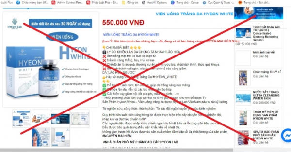 Hyeon Lab thừa nhận sở hữu website đăng thông tin vi phạm Luật Quảng cáo