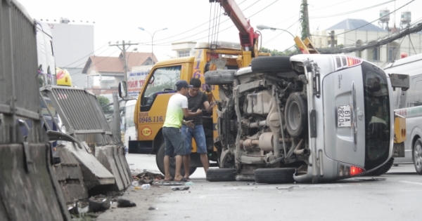 TP HCM: Tai nạn liên hoàn, quốc lộ 13 ùn tắc kéo dài