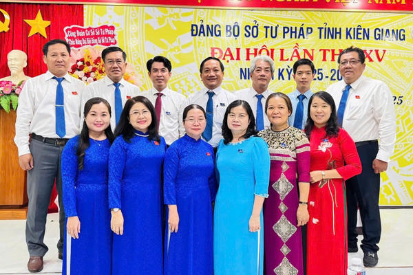 Sở Tư pháp tỉnh Kiên Giang tổ chức thành công Đại hội Đảng bộ lần thứ XV, nhiệm kỳ 2025 - 2030 Sở Tư pháp tỉnh Kiên Giang tổ chức thành công Đại hội Đảng bộ lần thứ XV, nhiệm kỳ 2025 - 2030