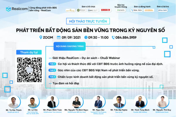 RealCom - Phát triển Bất động sản bền vững là xu thế của Việt Nam và thế giới