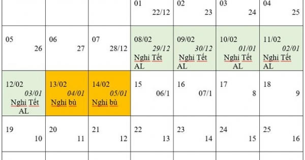 Thủ tướng Chính phủ đồng ý đề xuất số ngày nghỉ Tết Nguyên đán 2024