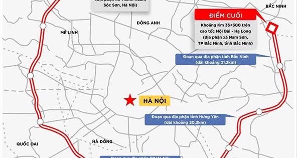 Ngày 25/6 sẽ khởi công đồng loạt 4 vị trí thuộc dự án đường Vành đai 4 - Vùng Thủ đô