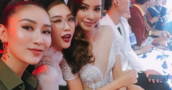 Hà Thu ma mị, Tường Linh cá tính đi cổ vũ chung kết Vietnam’s next top model 2017