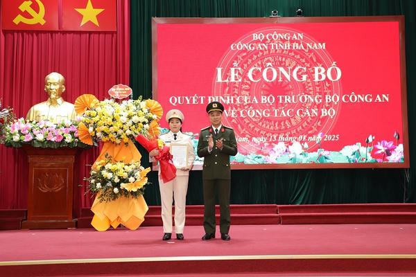 Nữ Trưởng Công an TP Phủ Lý được bổ nhiệm chức vụ Phó Giám đốc Công an tỉnh Hà Nam