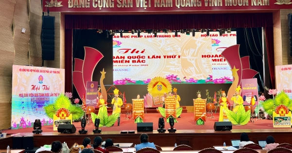 Hòa giải viên 26 tỉnh, thành phố miền Bắc sẵn sàng thể hiện tài năng trên sân khấu Hòa giải viên 26 tỉnh, thành phố miền Bắc sẵn sàng thể hiện tài năng trên sân khấu