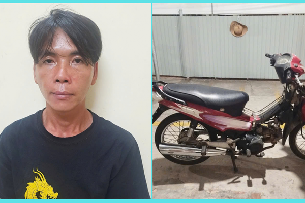 An Giang: Công an thị trấn Chợ Mới bắt giữ đối tượng trộm xe mô tô