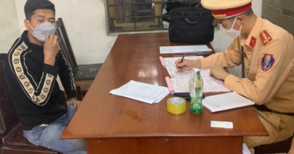 Phát hiện nam thanh niên vi phạm giao thông, dương tính với ma túy