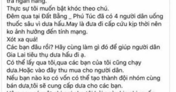 Thực hư thông tin "4 người ở Gia Lai không bán được dưa hấu uống thuốc tự tử".