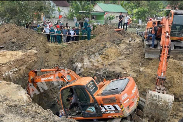 Ba người đào giếng bị tử vong do đất đá đổ sập, vùi lấp ở Nghệ An