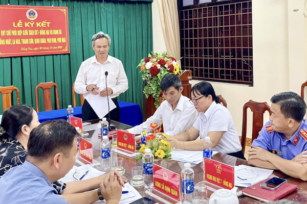 Tòa án khu vực 7 Đồng Nai: Ký kết quy chế phối hợp giải quyết các vụ án dân sự, hành chính thương mại