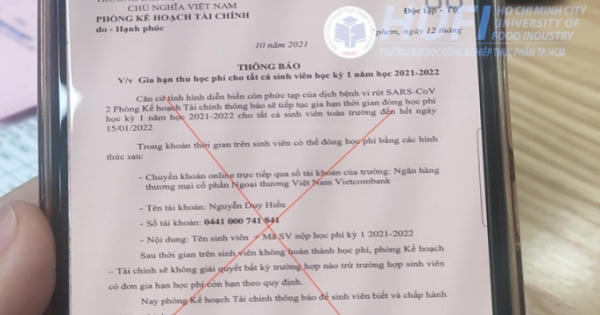 Cảnh báo sinh viên 'lừa' phụ huynh đóng học phí cho kẻ giả mạo
