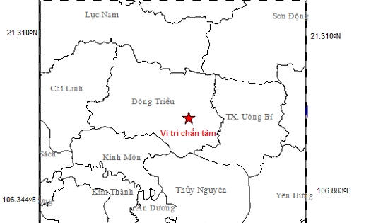 Quảng Ninh: Liên tiếp xuất hiện hai trận động đất gần 3 độ richter