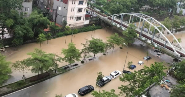 Nhiều nơi ở Bắc Ninh mênh mông nước sau trận mưa đêm