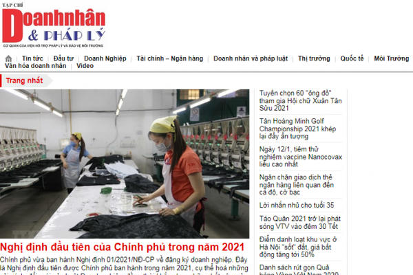 Báo Thời báo Doanh nhân chuyển thành Tạp chí Doanh nhân và Pháp lý