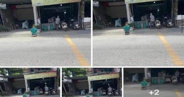 Phẫn nộ hình ảnh bé gái quỳ trước quán phở giữa trưa nắng