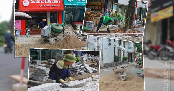 Photos - Ngổn ngang thay áo vỉa hè tại Hà Nội dịp cuối năm