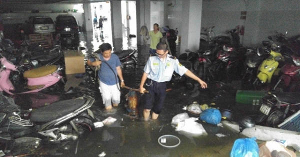 Nhiều tầng hầm tại Sài Gòn biến thành hồ chứa nước, sau trận mưa lớn
