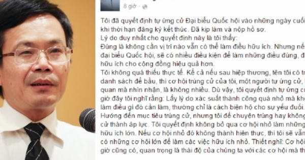 Dân mạng "sốt" khi cựu Phó TGĐ VTV Trần Đăng Tuấn ứng cử ĐBQH