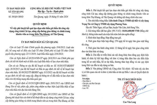 Trúng thầu nhiều dự án, năng lực của Công ty TNHH Nội thất và Xây dựng Trọng Tín ra sao?